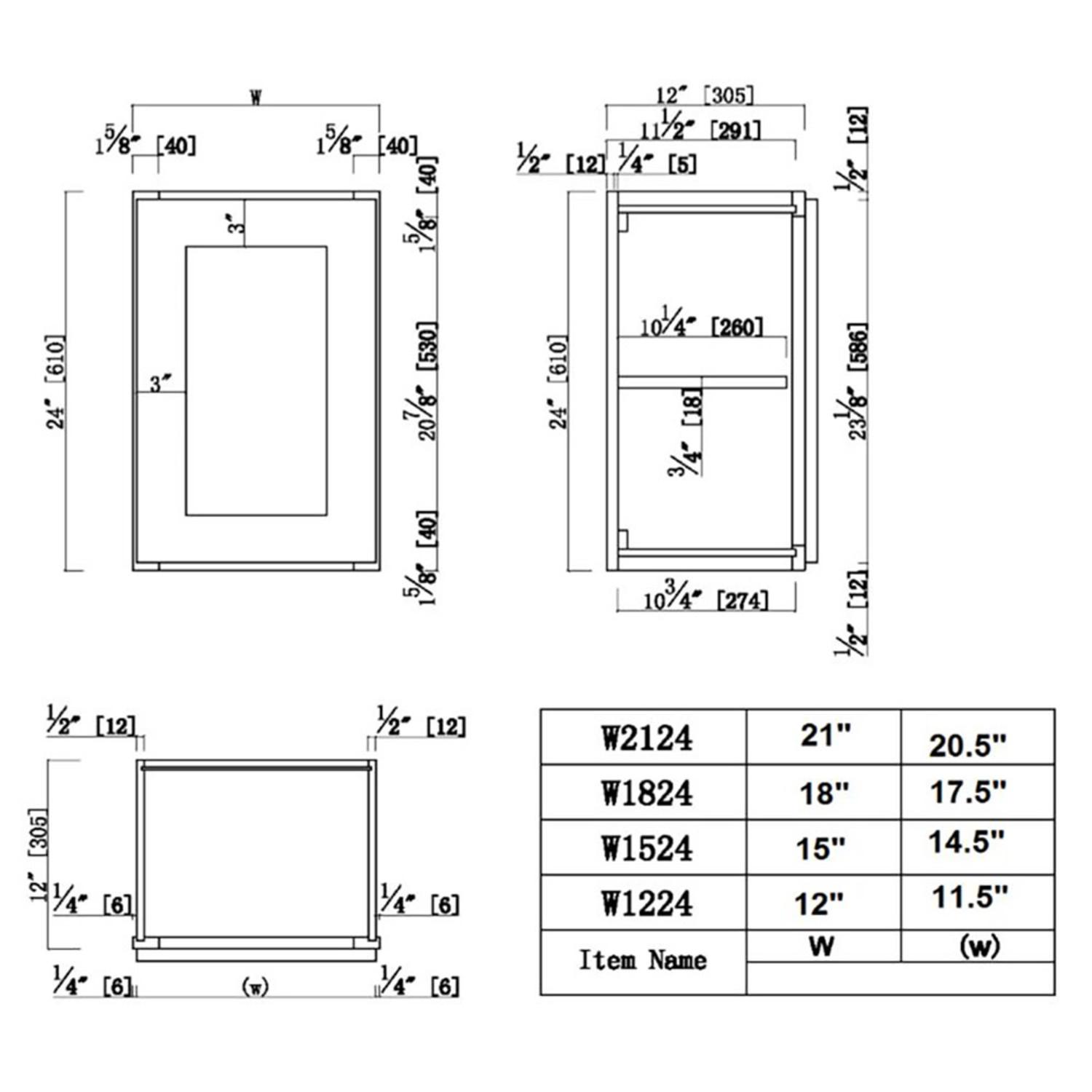 Fully Assembled Wall in White 24 Inch by 21 Inch by 12 Inch ǀ