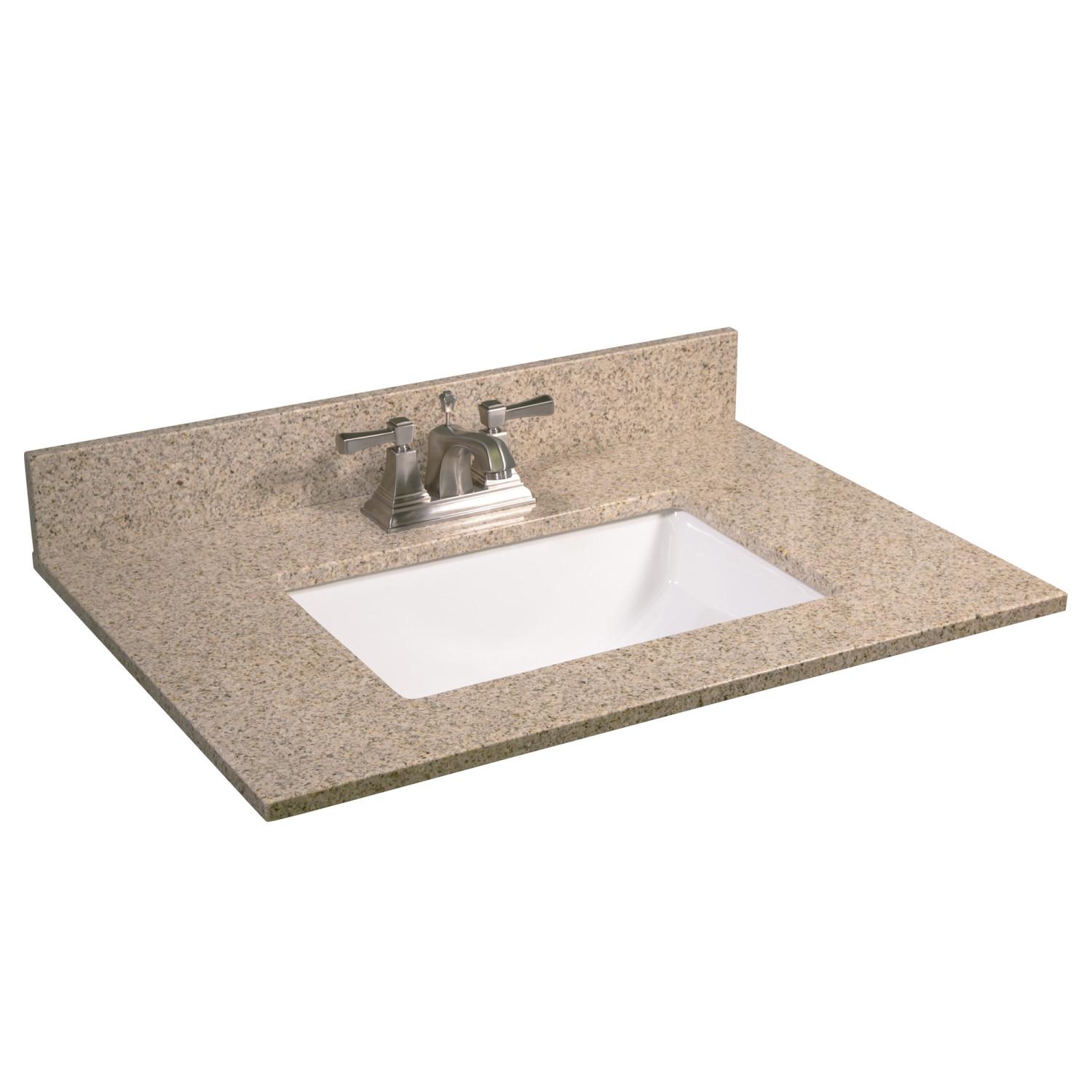 Golden Sand Granite 31 Inch Vanity Top with Faucet ǀ Bath ǀ Today's