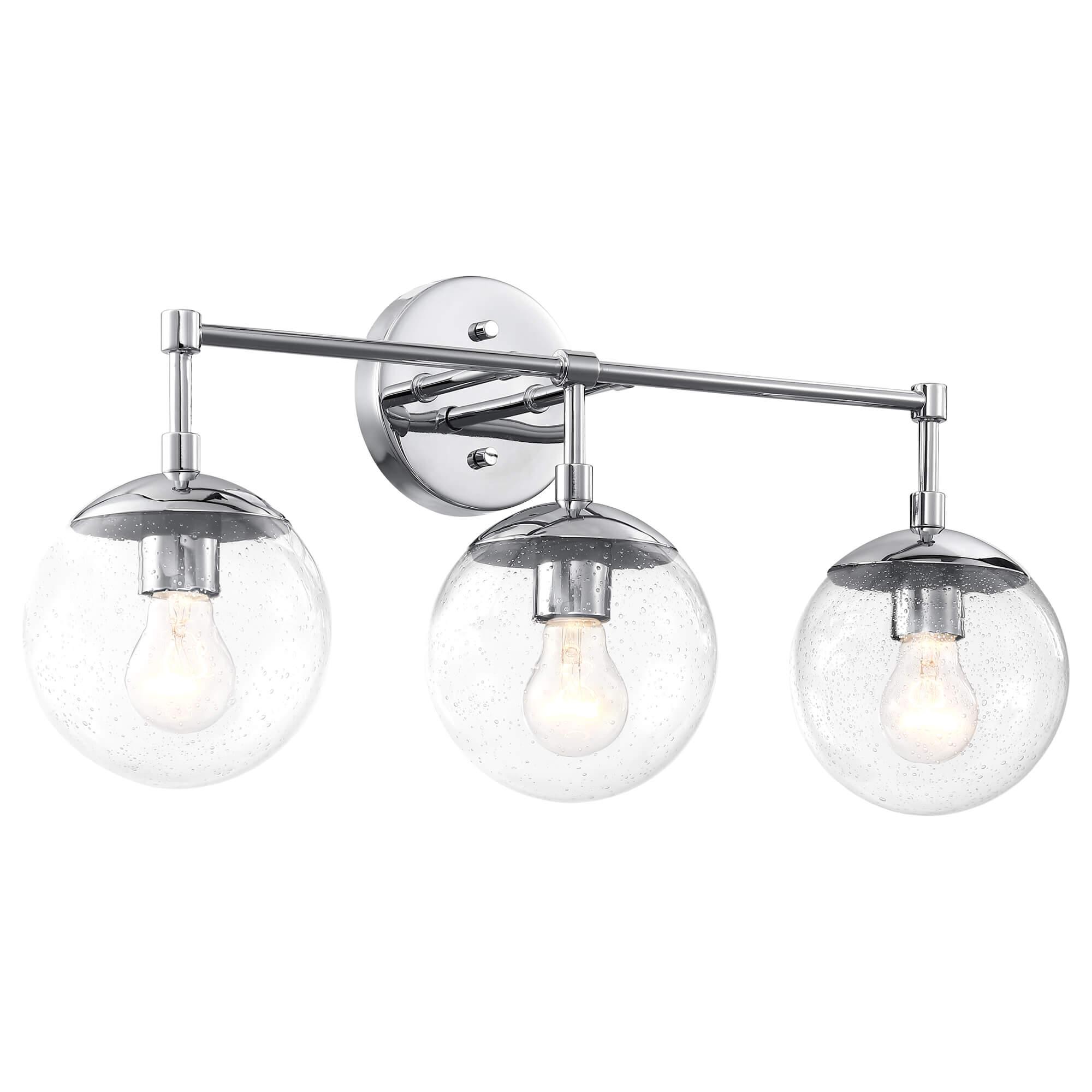 Chrome globe vanity light hotsell