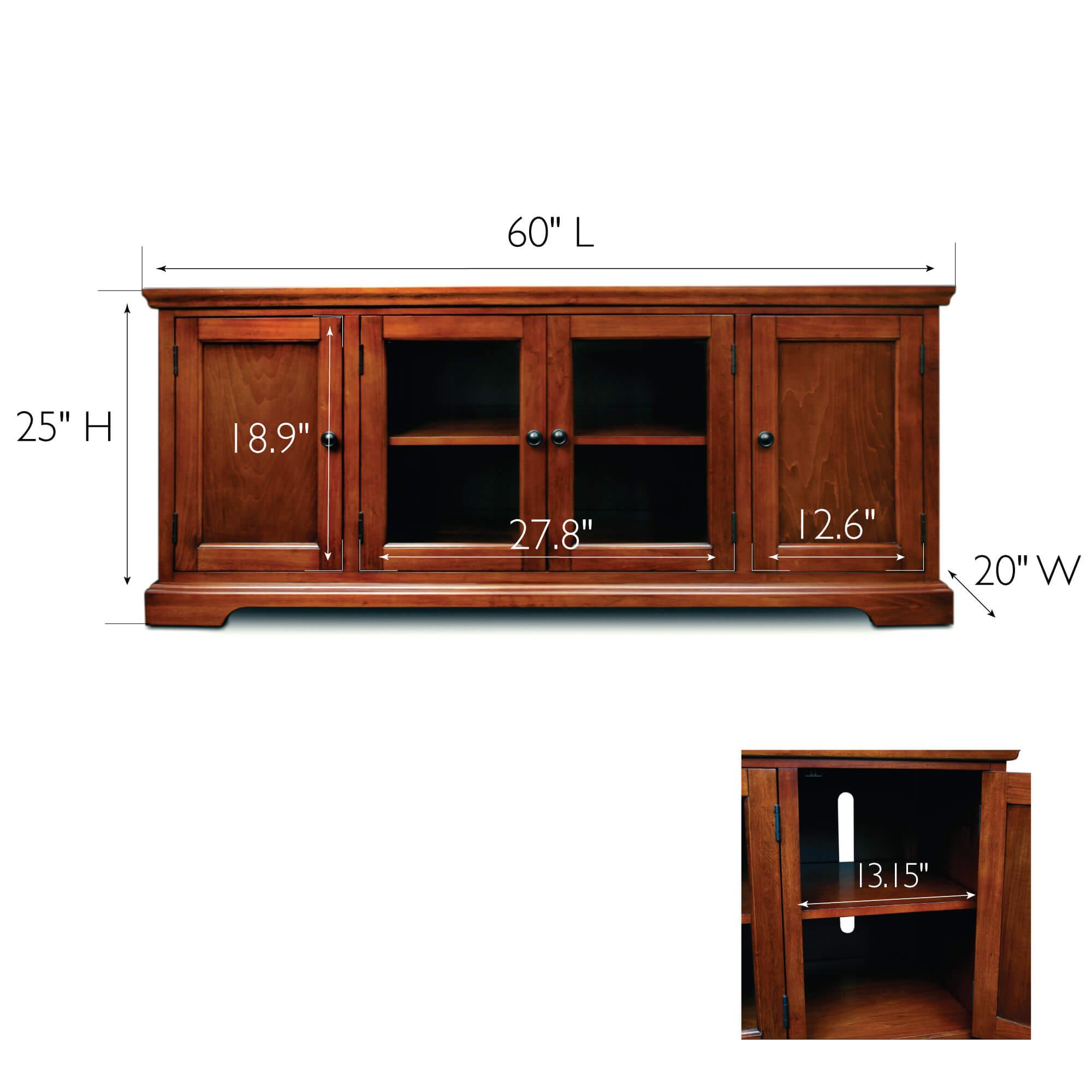 Hardwood TV Stand Westwood Cherry 60 Inch ǀ Furniture ǀ Today's