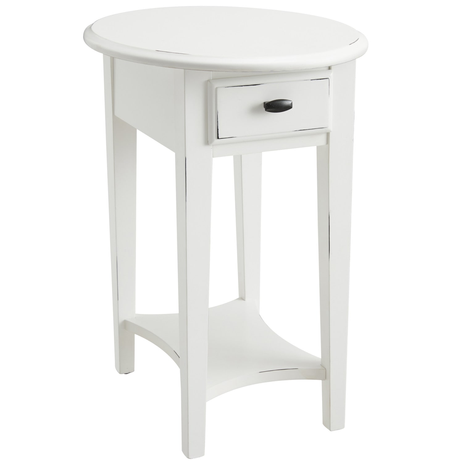 Haven Ridge Oval End Table Farmhouse White Furniture Today s