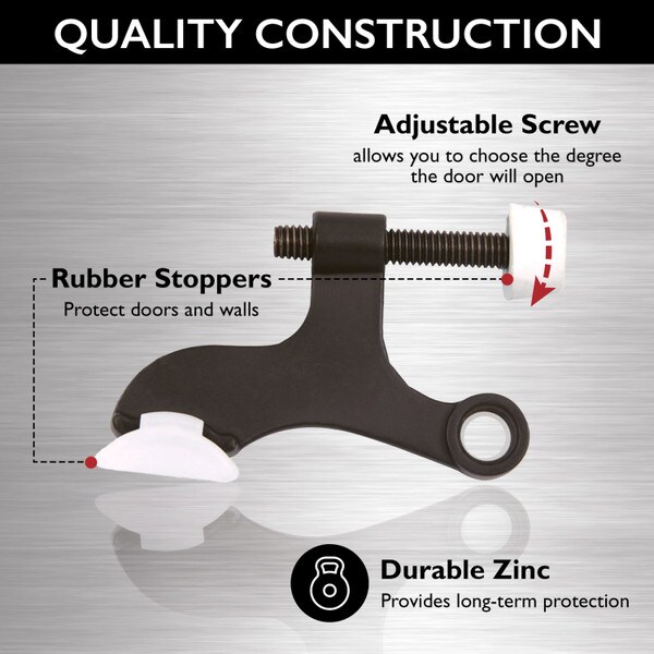 Oil Rubbed Bronze Hinge Pin Door Stop for Hollow Core Doors Value Pack (5 per Pack)