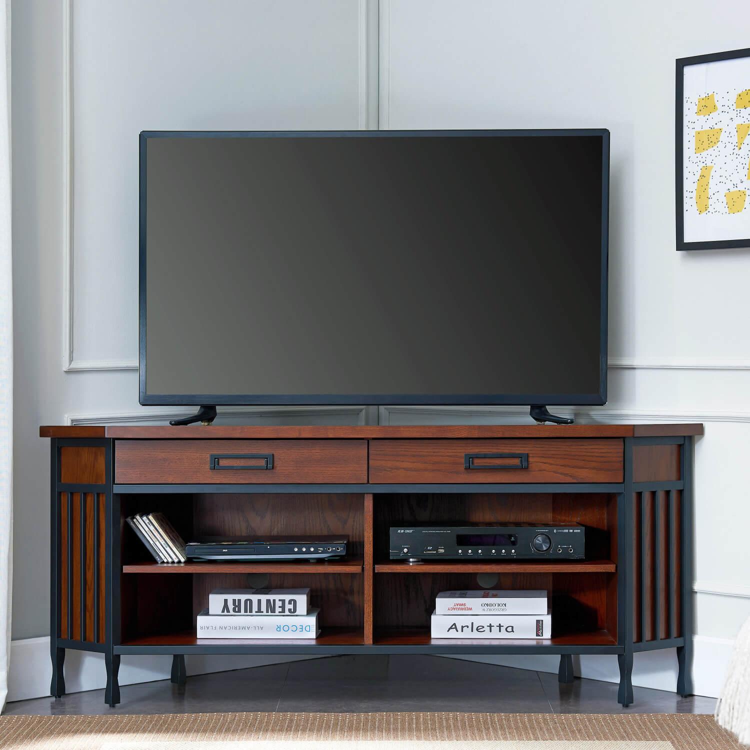 Ironcraft TV Stand Mission Oak 55 Inch Furniture Today s Design House