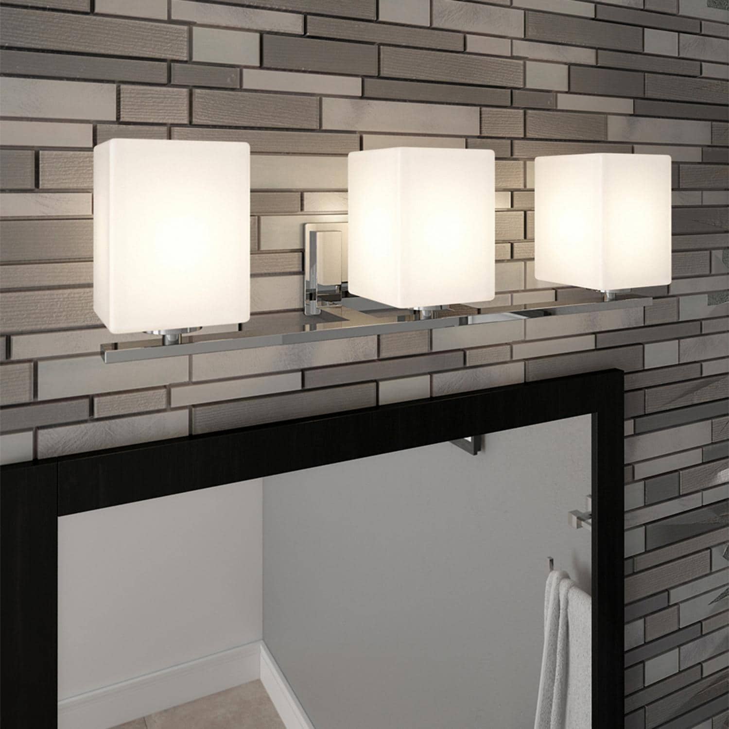 Design House 578492 Karsen 3 Light Vanity Light Polished Chrome