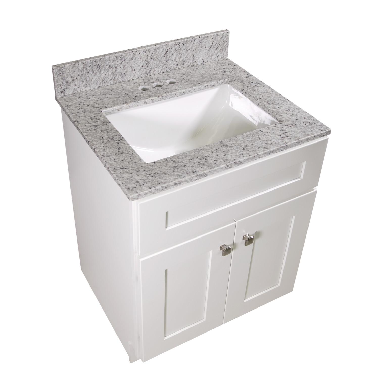 Kashmir White Granite Vanity Top, 25 Inch x 22 Inch ǀ Bath ǀ Today's ...