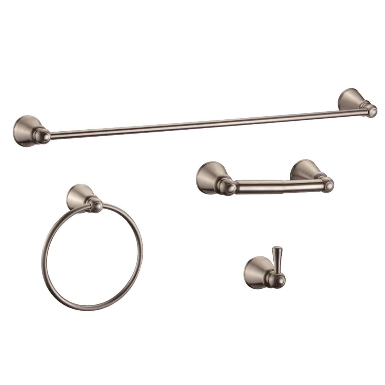 Brushed nickel shop bathroom accessories