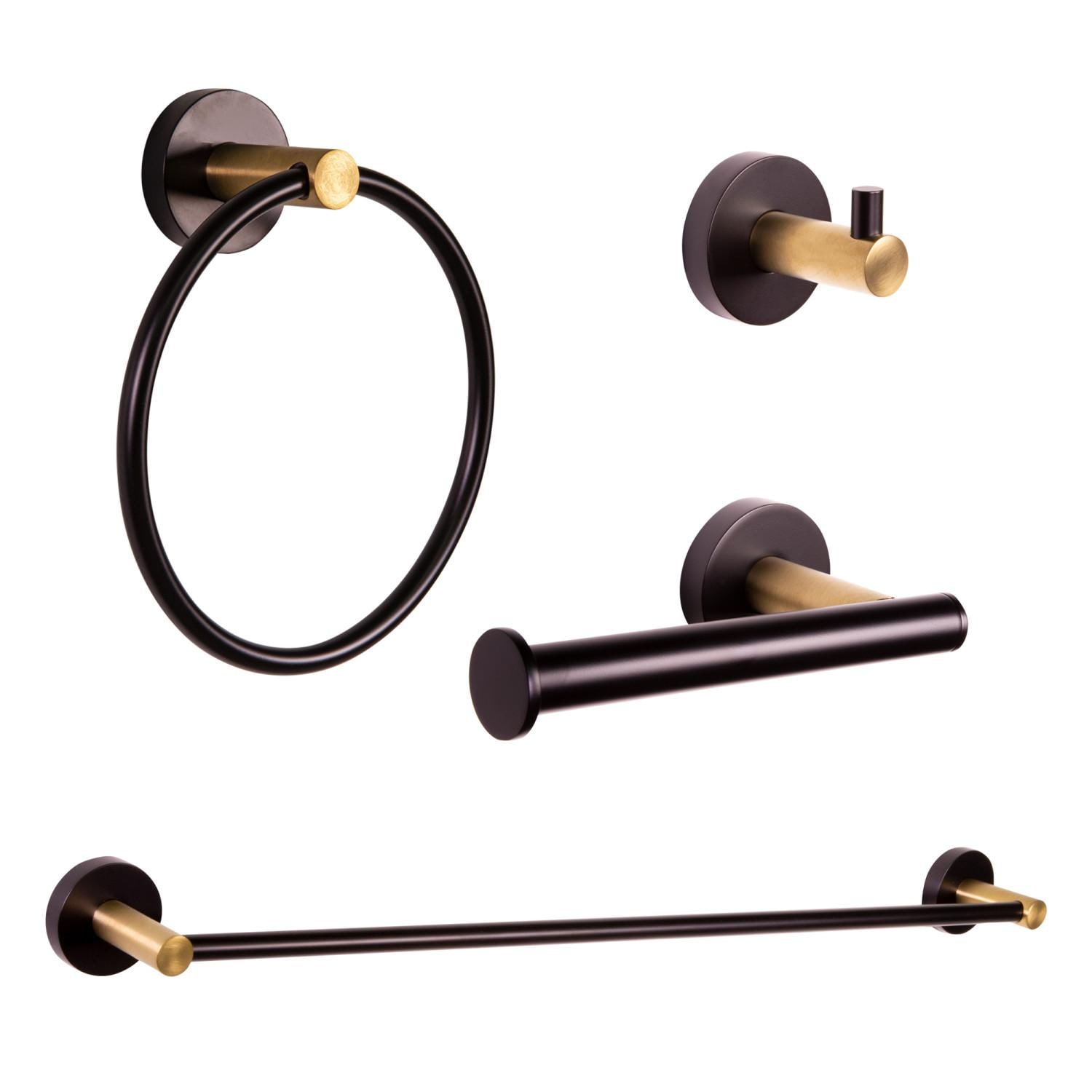 Bathroom Accessories 20-50cm Modern Matt Black gold Bathroom