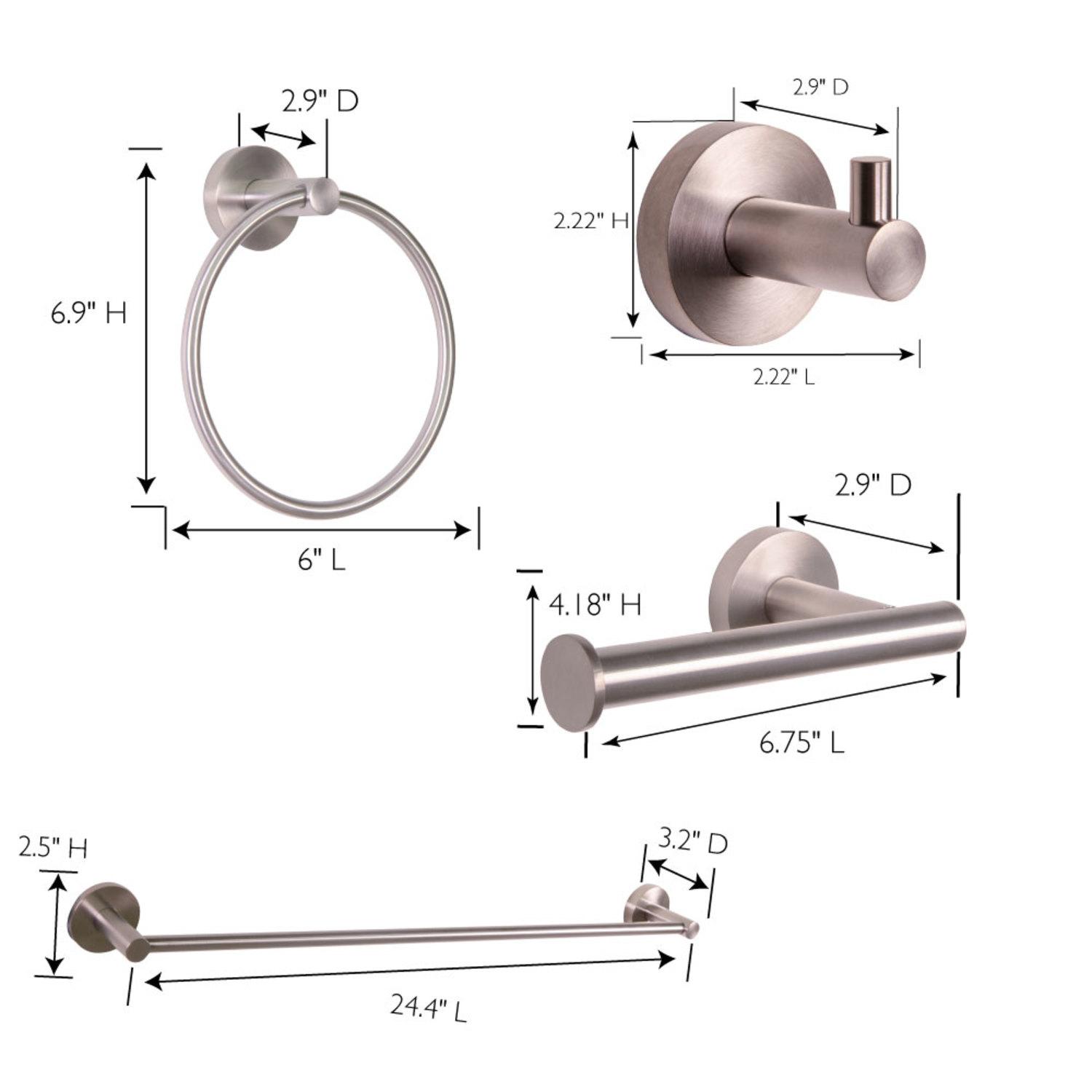 Kelton Bath Accessories Satin Nickel ǀ Bath ǀ Today's Design House
