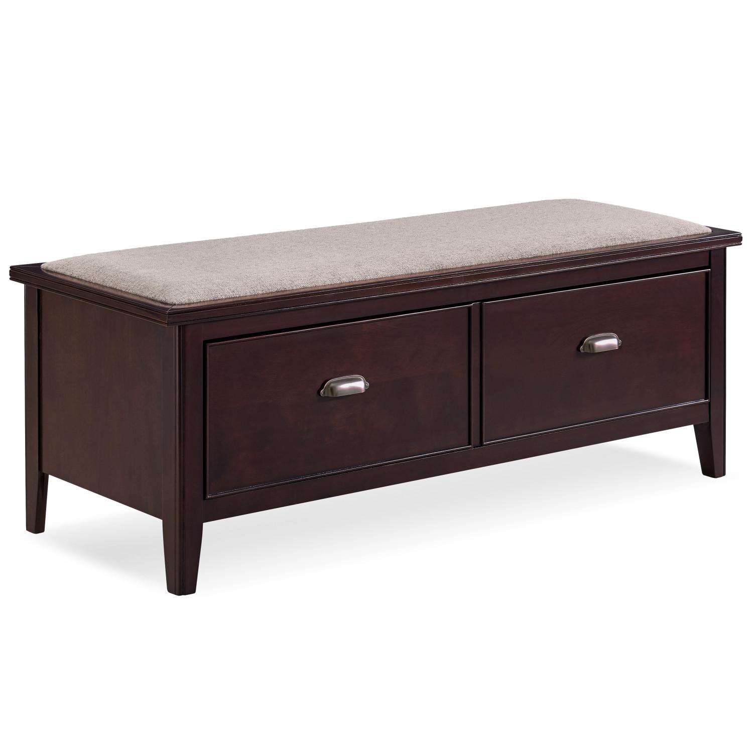 Cherry clearance entryway bench