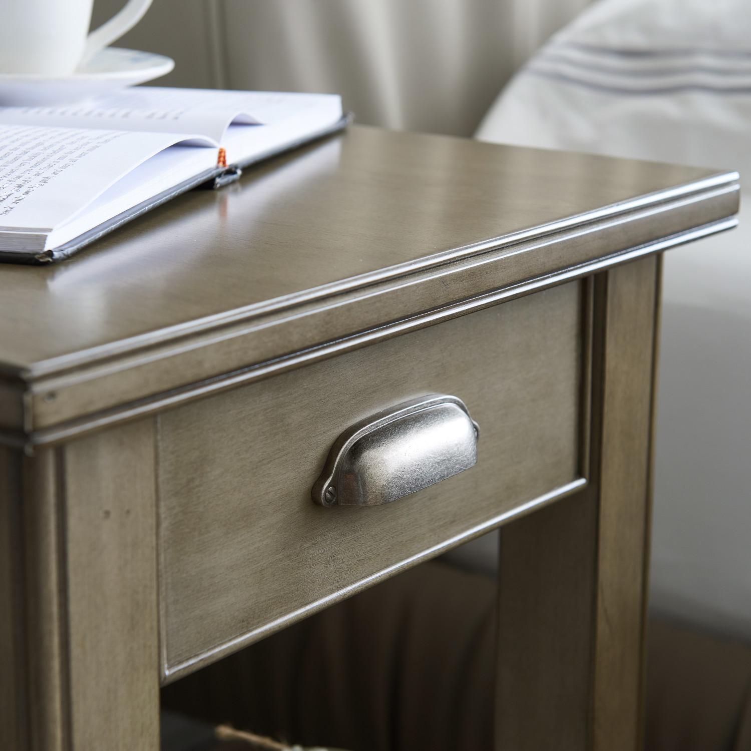 Leick Home Laurent Lamp Side Table Smoke Gray ǀ Furniture ǀ Today's