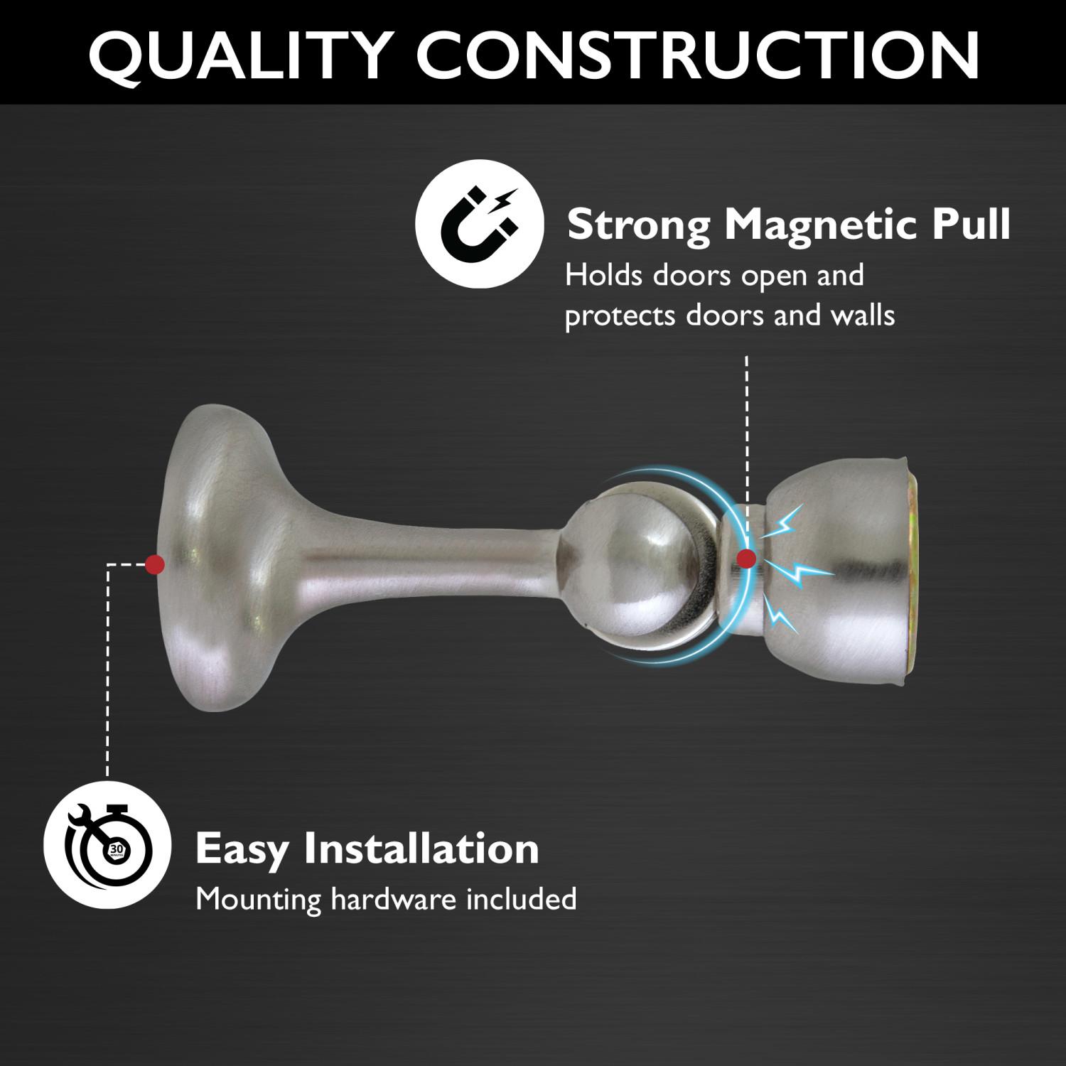 Doorstop Satin Nickel 4 Pack ǀ Hardware & Locks ǀ Today's