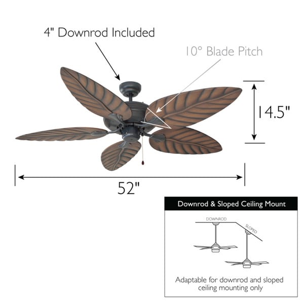 Design House 154104 Martinique 52-Inch Decorative Indoor/Outdoor Ceiling Fan with Leaf Blades, Oil Rubbed Bronze Design House 154104 Martinique 52-Inch Decorative Indoor/Outdoor Ceiling Fan with Leaf Blades, Oil Rubbed Bronze