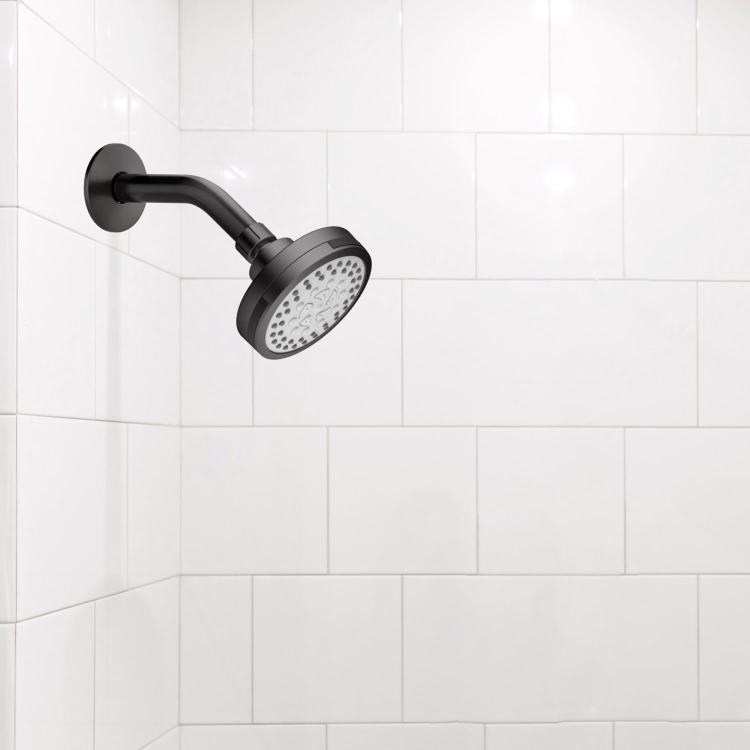 Matte Black Escutcheon Shower Arm ǀ Bath ǀ Today's Design House