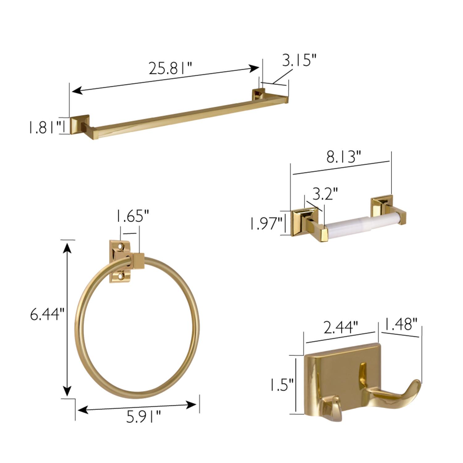 Millbridge Brass 4 Piece Bathroom Kit ǀ Bath ǀ Today's Design House