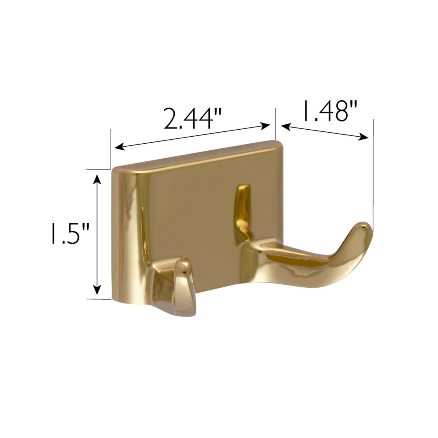 Celtic Double Robe Hook - Satin Brass - Robe Hooks - Hooks - Door