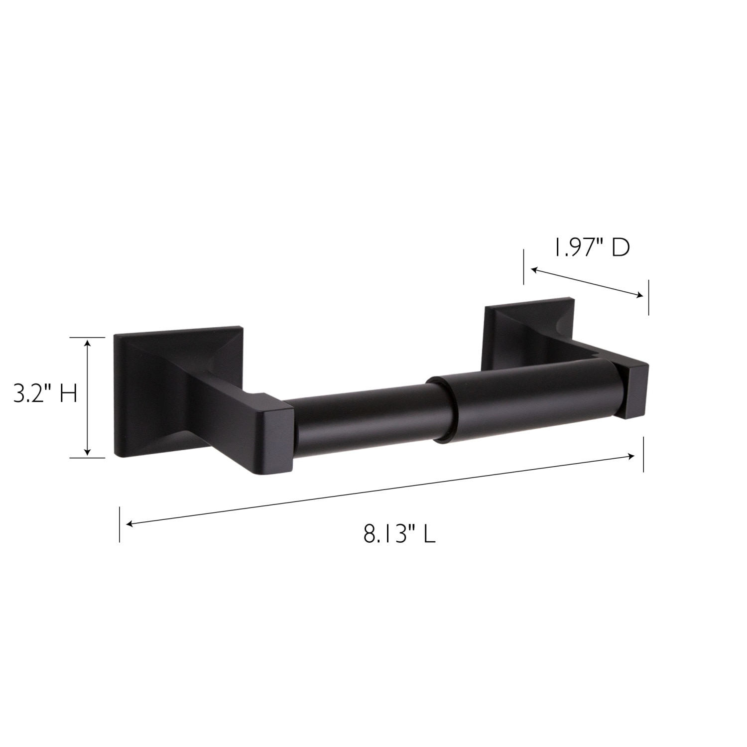 Millbridge Matte Black Toilet Paper Holder ǀ Bath ǀ Today's Design House