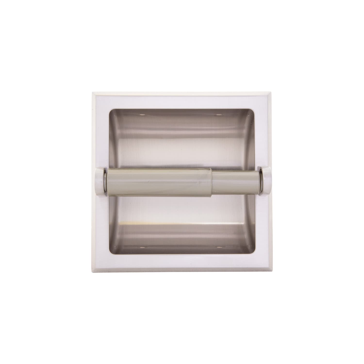 Recessed Mounted Toilet Paper Holder - Brushed Satin Nickel Finish