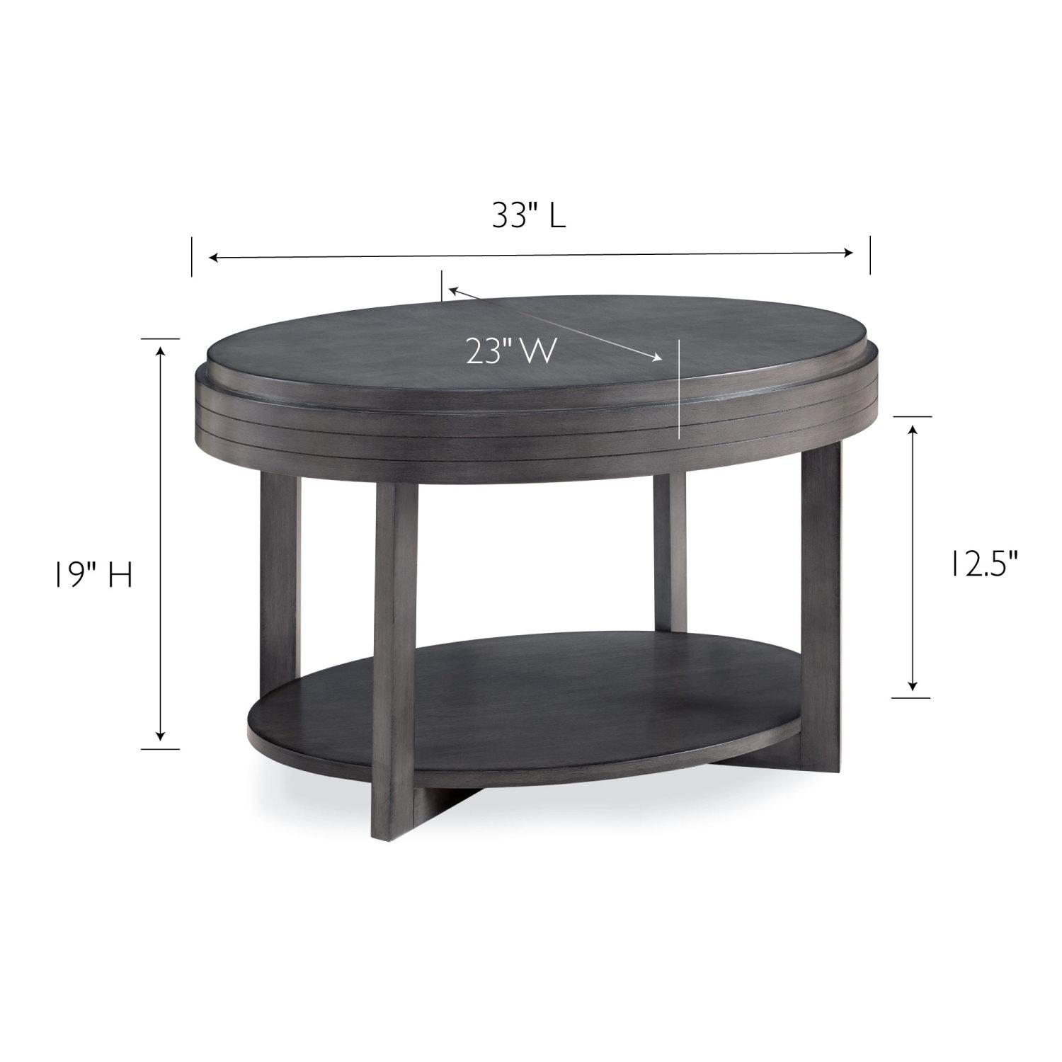 Oval Condo Coffee Table Smoke Gray ǀ Furniture ǀ Today's Design House