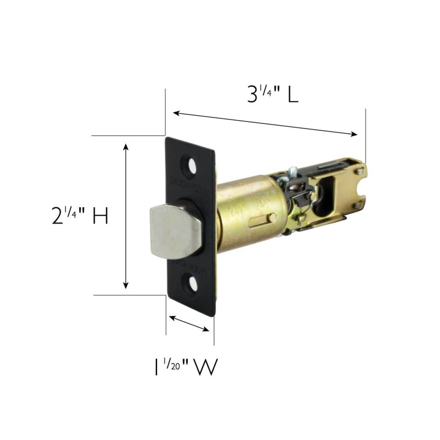 2Way Passage Latch Round Corner Matte Black ǀ Hardware & Locks ǀ Today