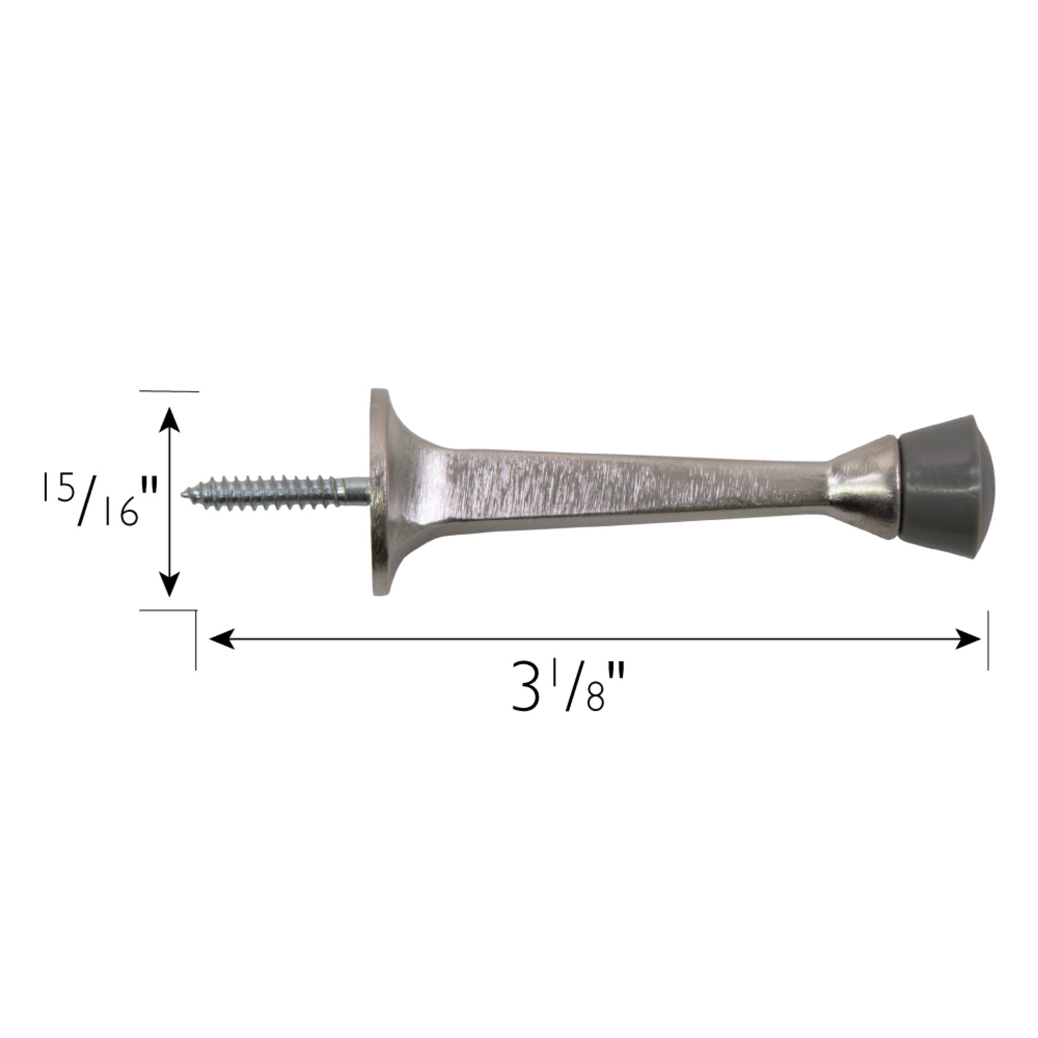 Rigid Door Stop Satin Nickel 3 Inch 20 Pack ǀ Hardware & Locks ǀ Today
