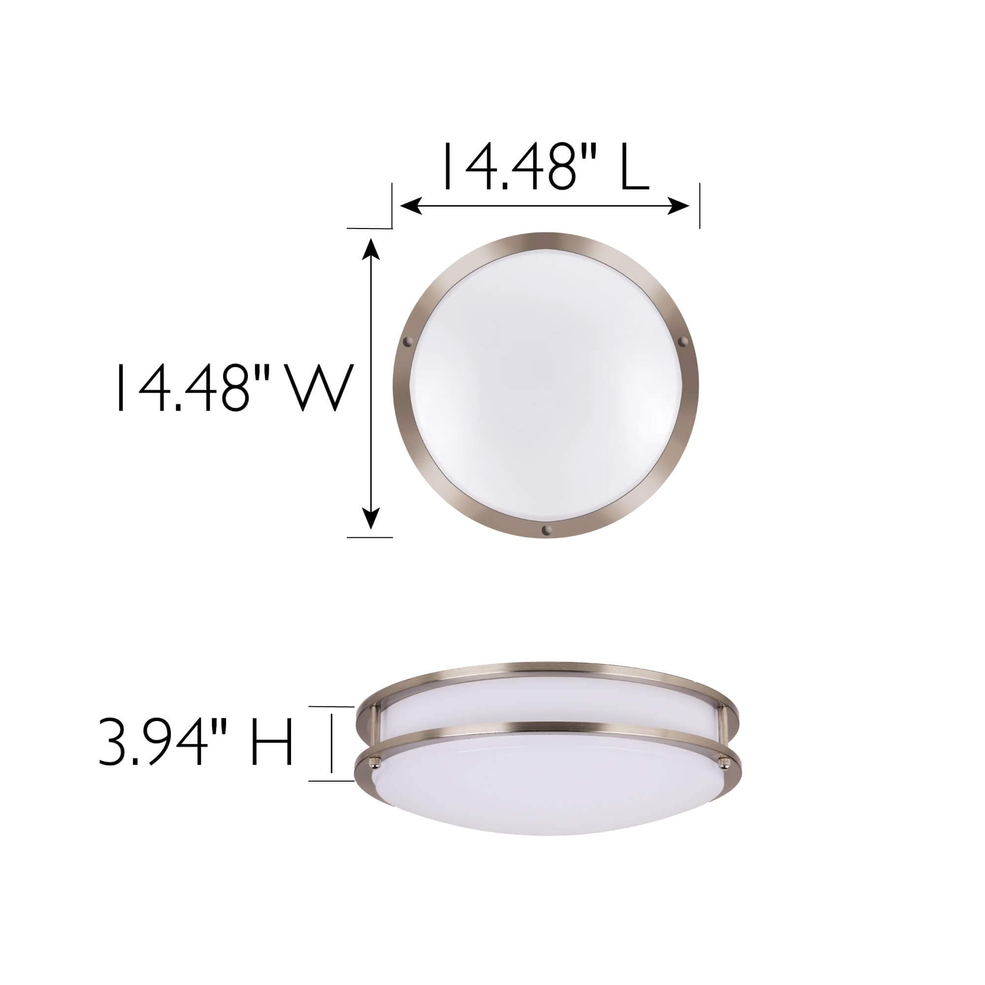 Ripon LED Ceiling Light Satin Nickel | Lighting & Ceiling