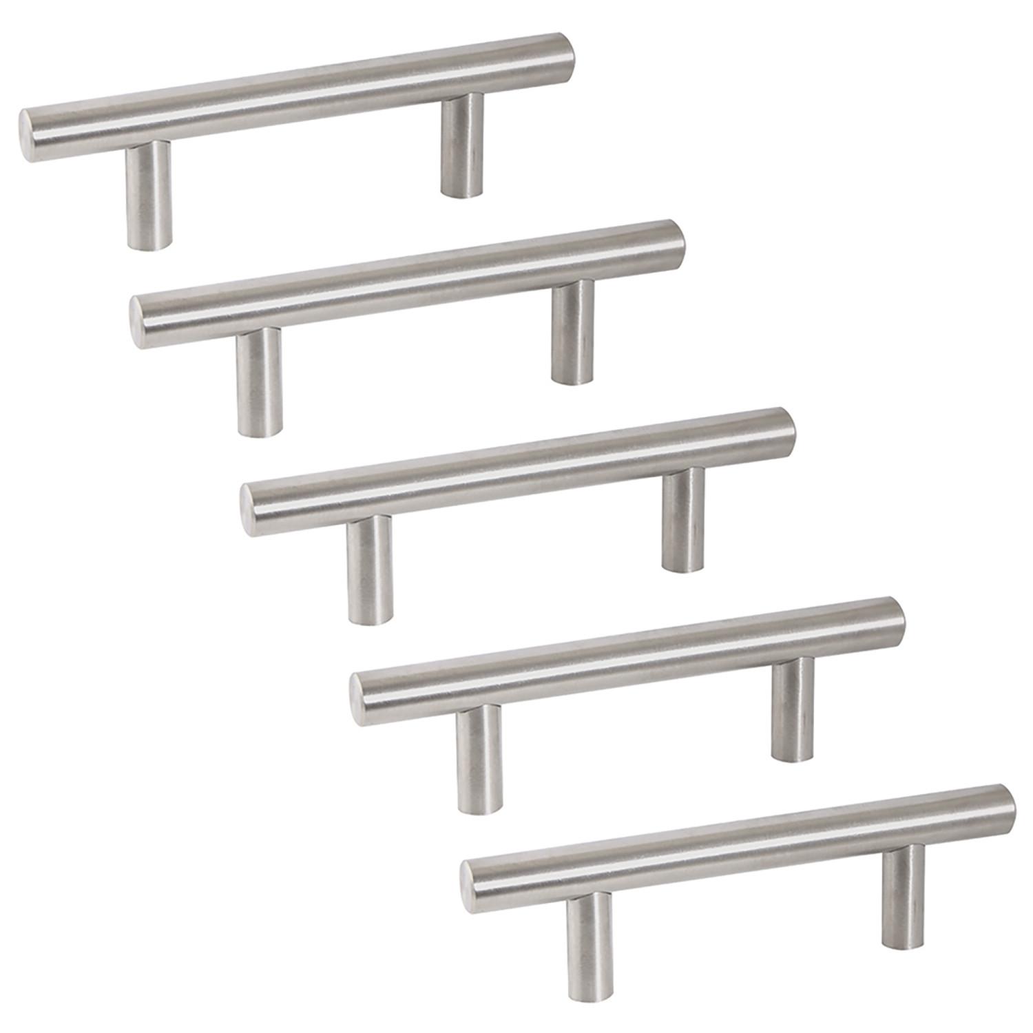 SKYCARPER 20 Pack 5 inch Cabinet Pulls Brushed Nickel Cabinet Hardware Drawer Pulls Modern Stainless Steel Kitchen Cabinet Handles, 3 inch Hole Center., Size