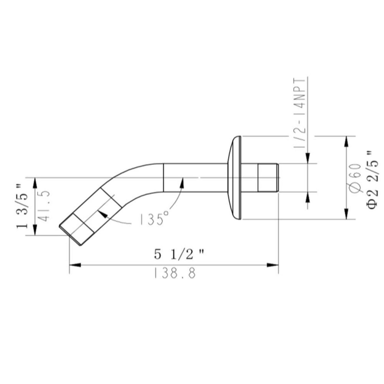 Satin Nickel Escutcheon Shower Arm ǀ Bath ǀ Today's Design House