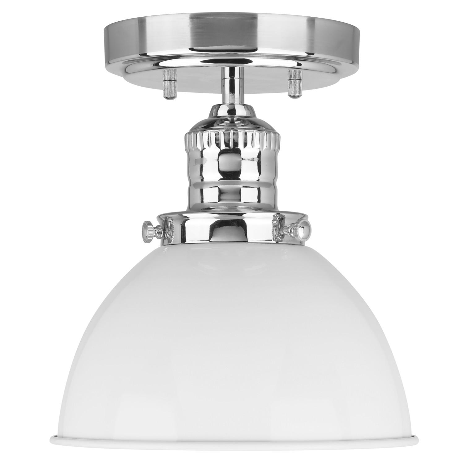 Savannah Semi Flush Ceiling Polished Chrome Lighting & Ceiling