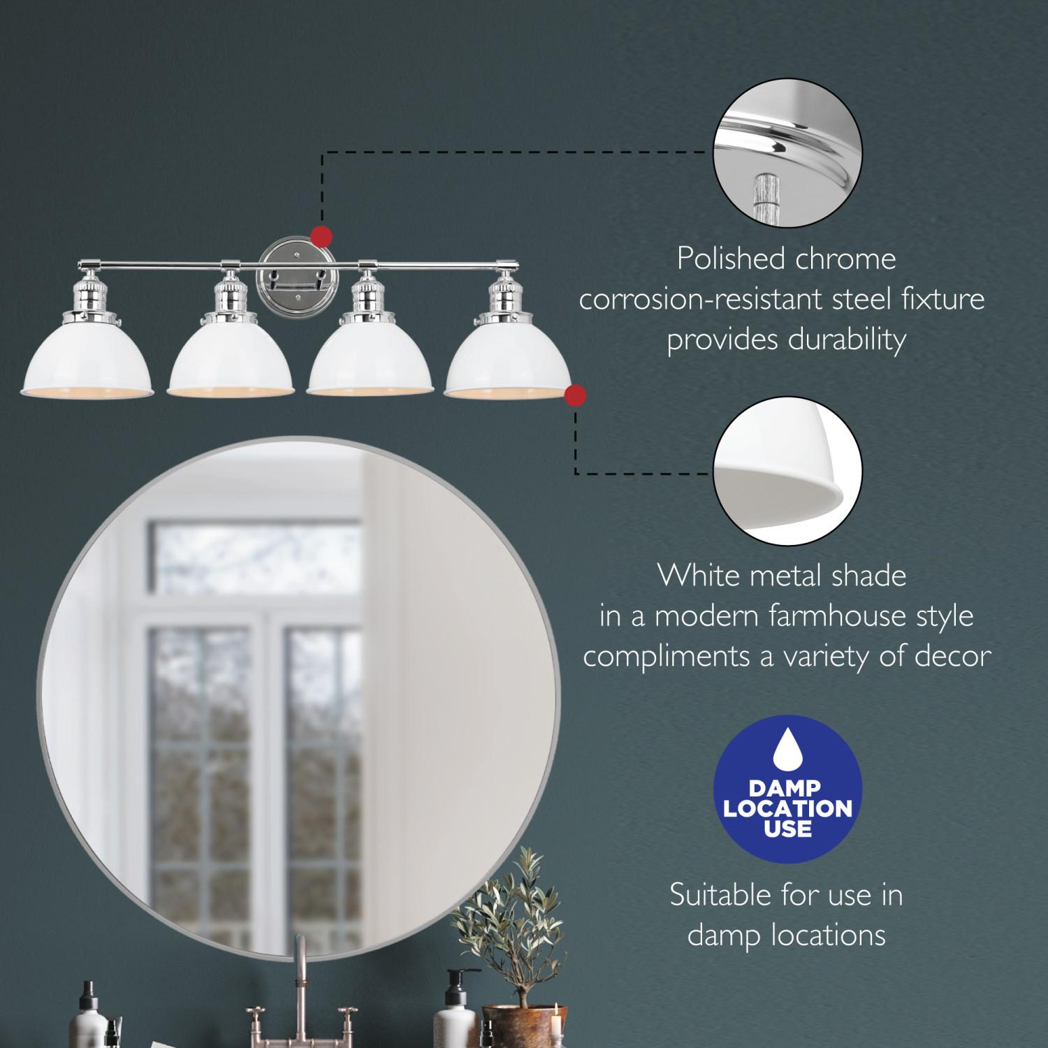 Chrome farmhouse vanity light new arrivals