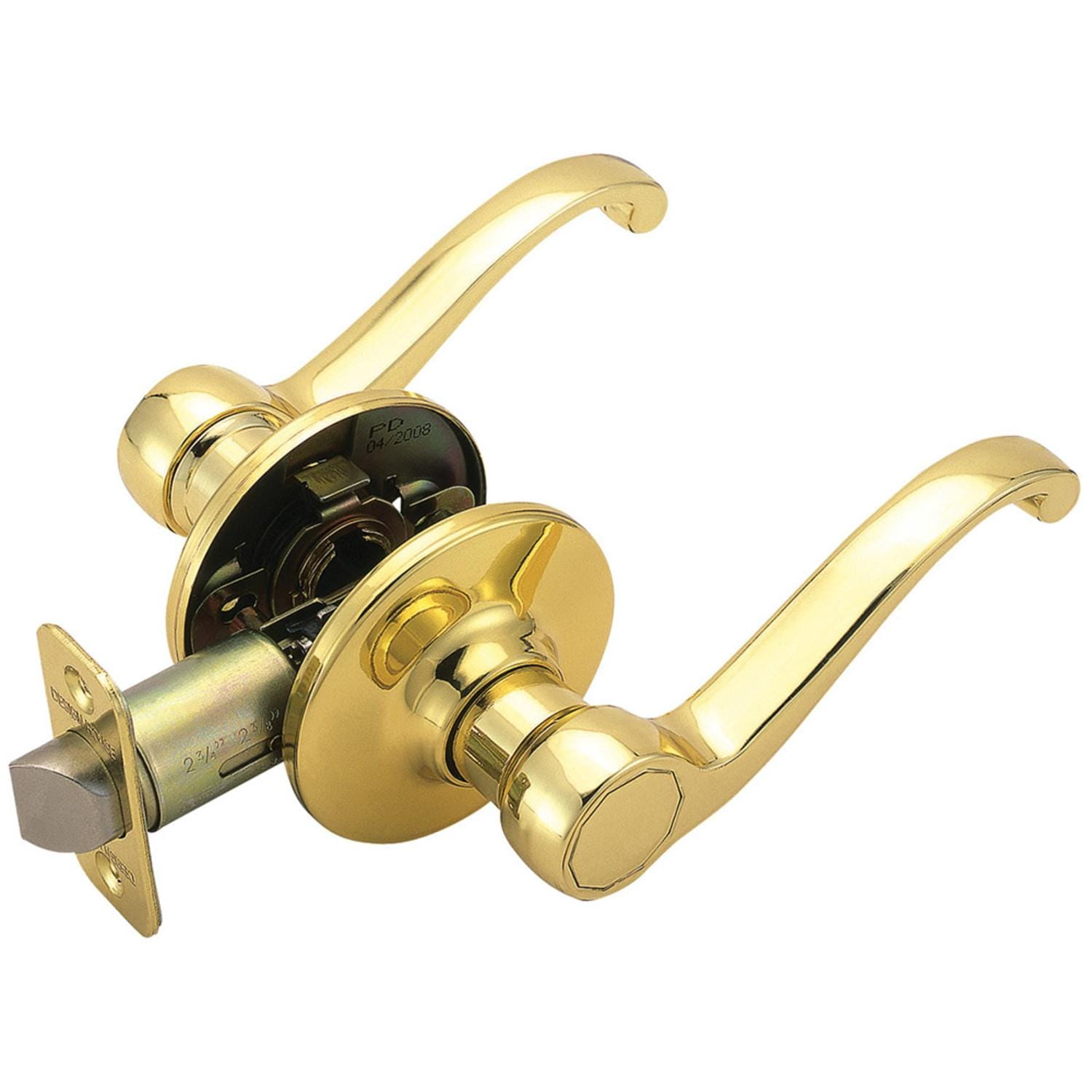 DOOR HANDLE SET / PASSAGE / LINEAR / BRASS