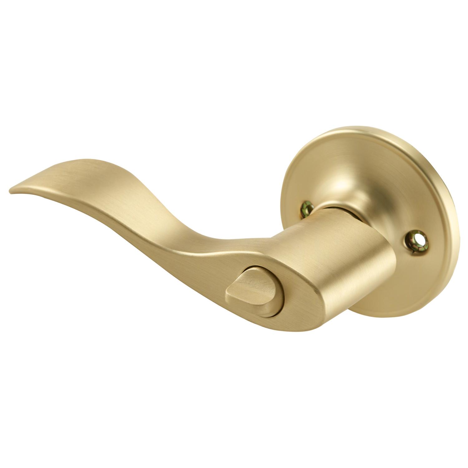 Springdale Keyed Entry Door Handle Satin Gold ǀ Hardware & Locks ǀ