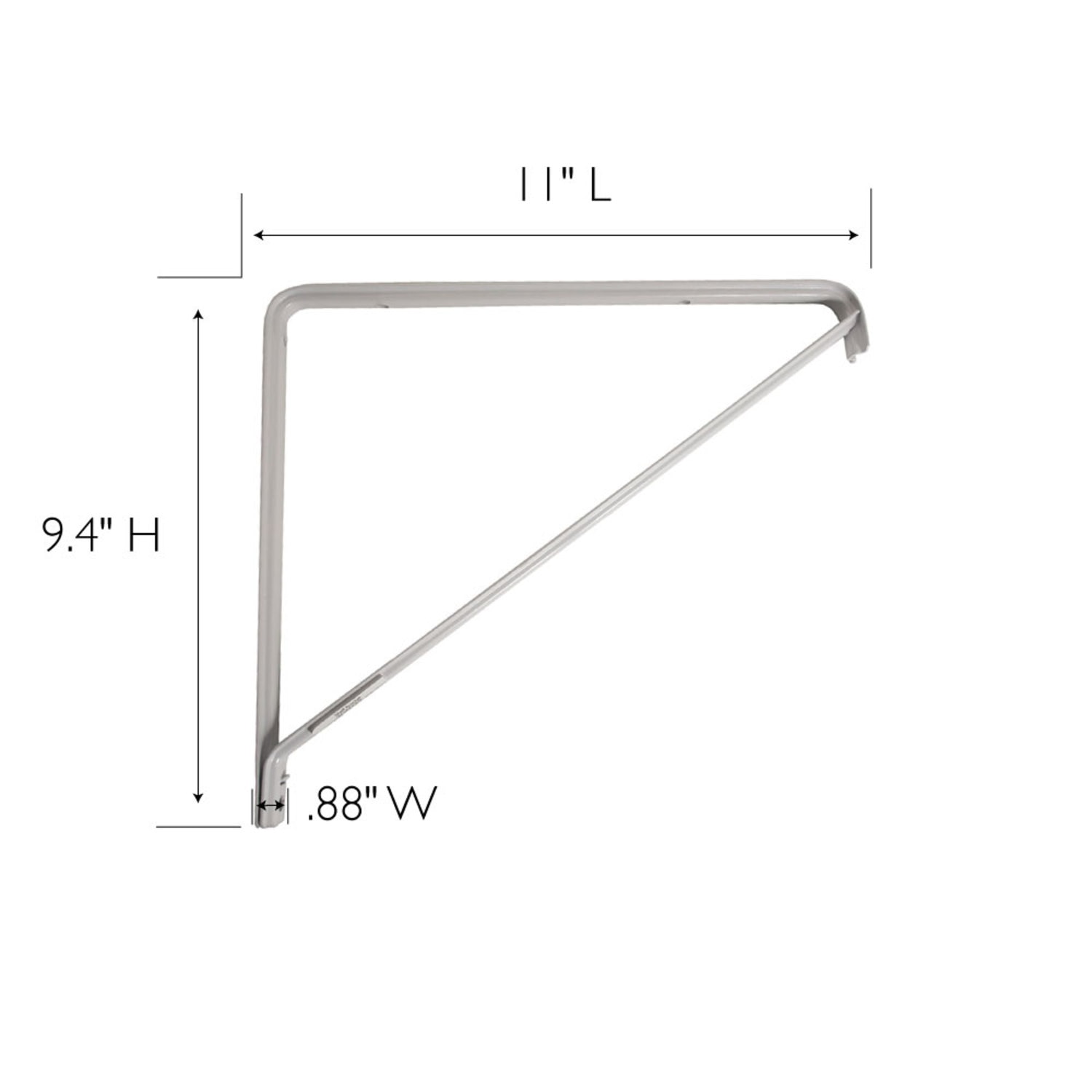 Shelf Rod Bracket White 11 Inch 3 Pack ǀ Hardware & Locks ǀ Today's