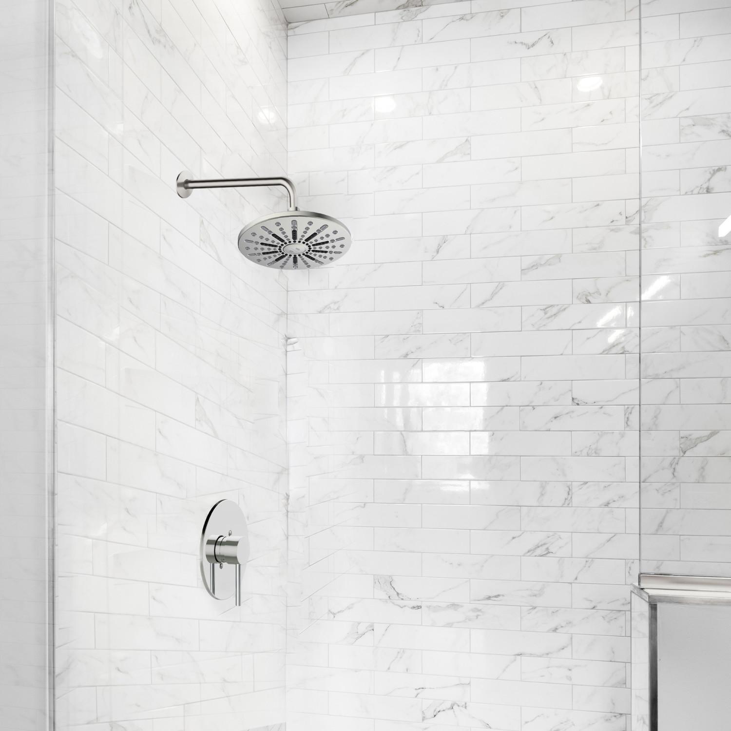 Shower Arm Flange Satin Nickel 14.5 Inch ǀ Bath ǀ Today's Design House