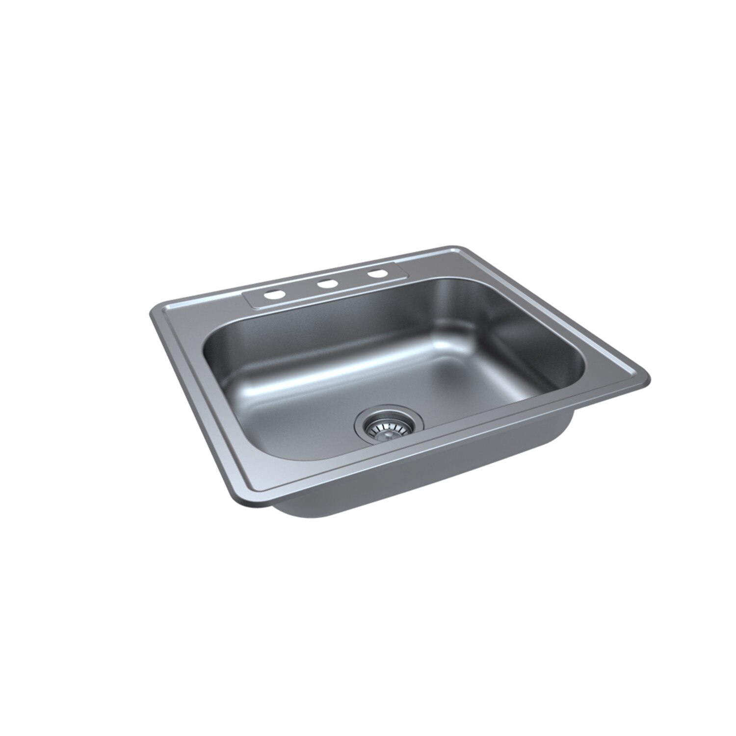 Rectangular Single Bowl Kitchen Sink Stainless Steel 25 Inch ǀ Kitchen