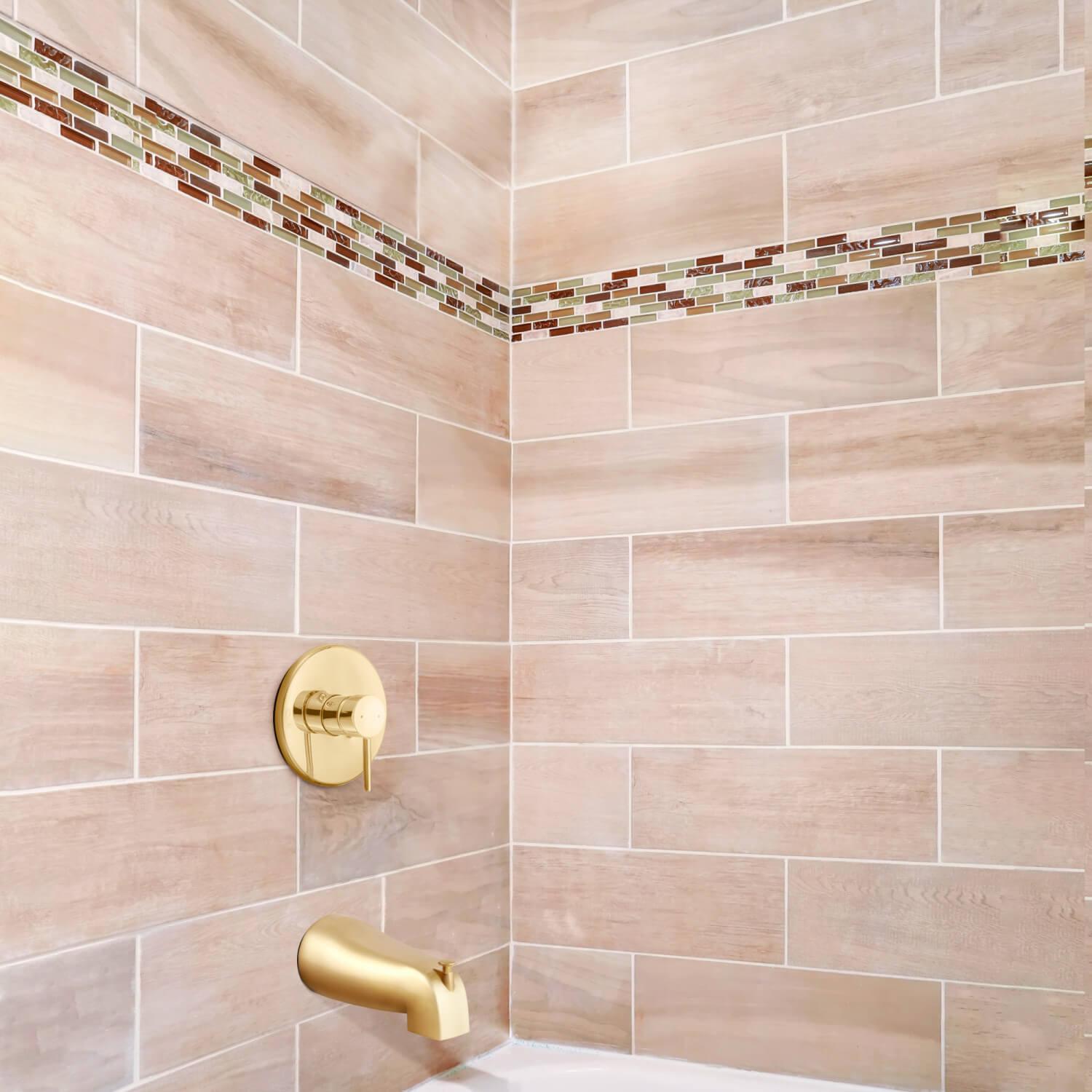 Slip On Tub Diverter Spout Satin Gold ǀ Bath ǀ Today's