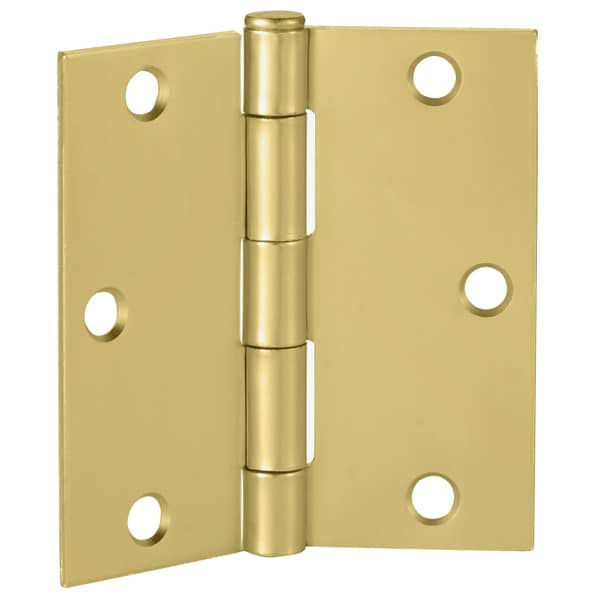 3-1/2 in. Square Corner Satin Brass Door Hinge Value Pack (10 per Pack) 3-1/2 in. Square Corner Satin Brass Door Hinge Value Pack (10 per Pack)