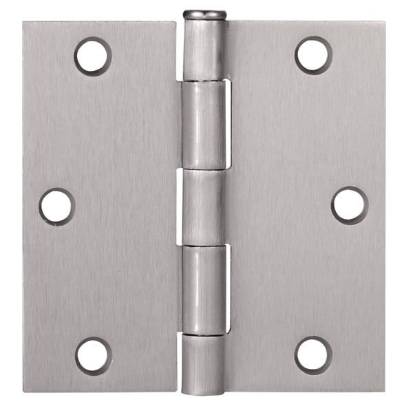3-1/2 in. Square Corner Satin Nickel Door Hinge Value Pack (10 per Pack) 3-1/2 in. Square Corner Satin Nickel Door Hinge Value Pack (10 per Pack)