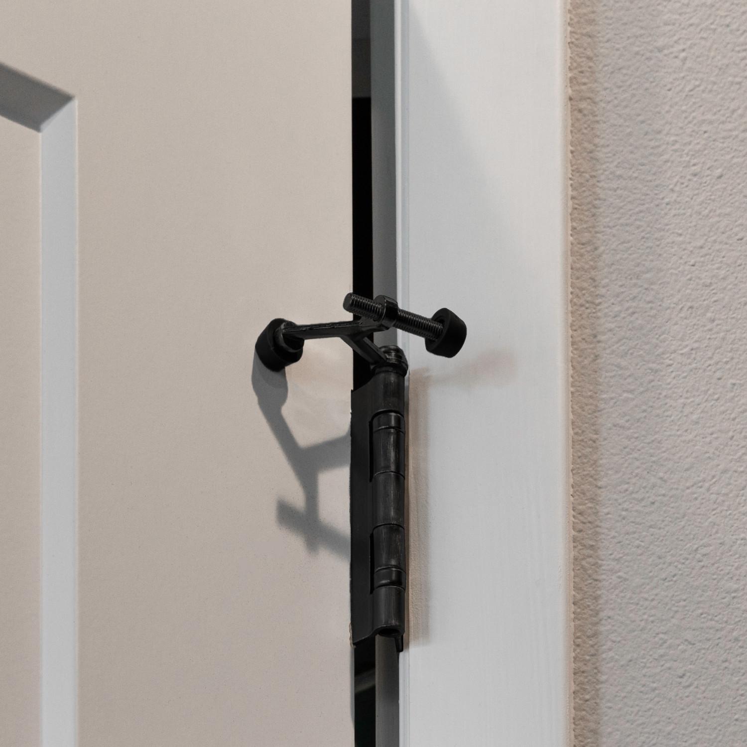 Standard Hinge Pin Door Stop Matte Black 2.1 Inch 5 Pack ǀ Hardware