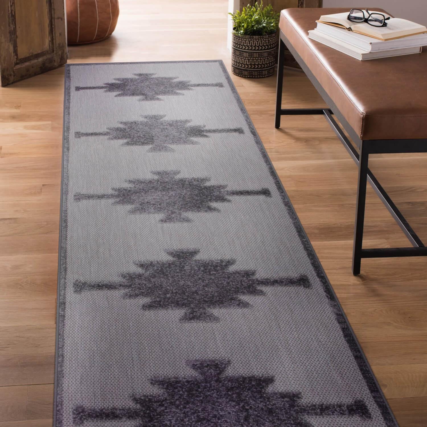 Grey Indoor Outdoor Floor Runner 