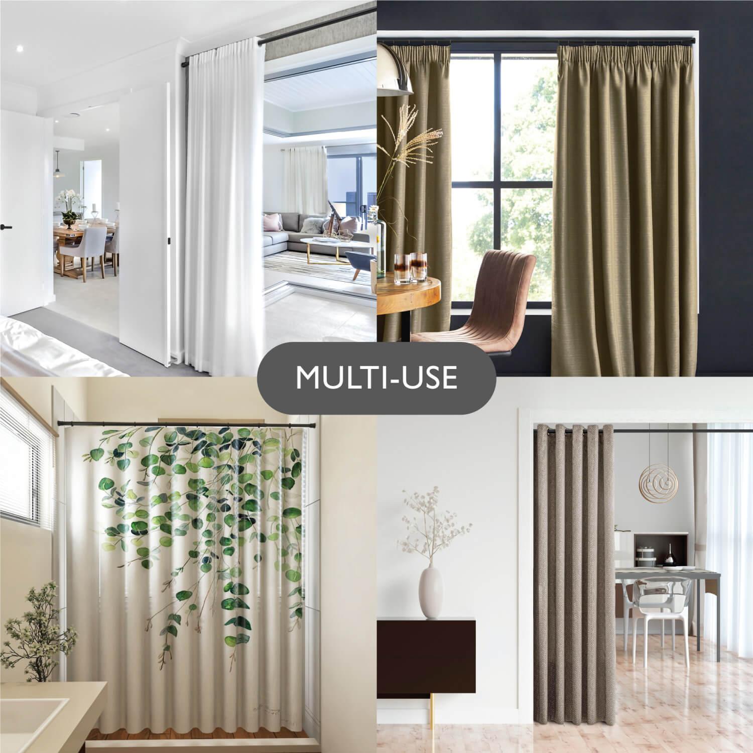 Tension Adjustable Shower Rod Matte Black 84 Inch Bath Today's