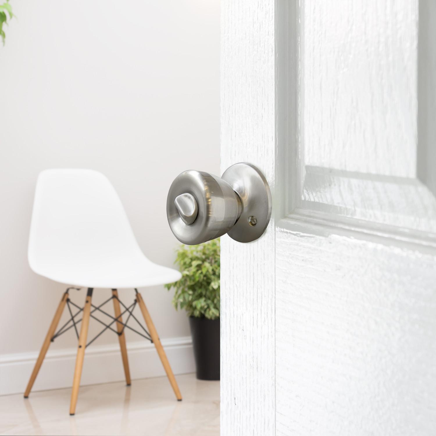 Terrace Privacy Door Knob Satin Nickel 6 Pack ǀ Hardware & Locks ǀ
