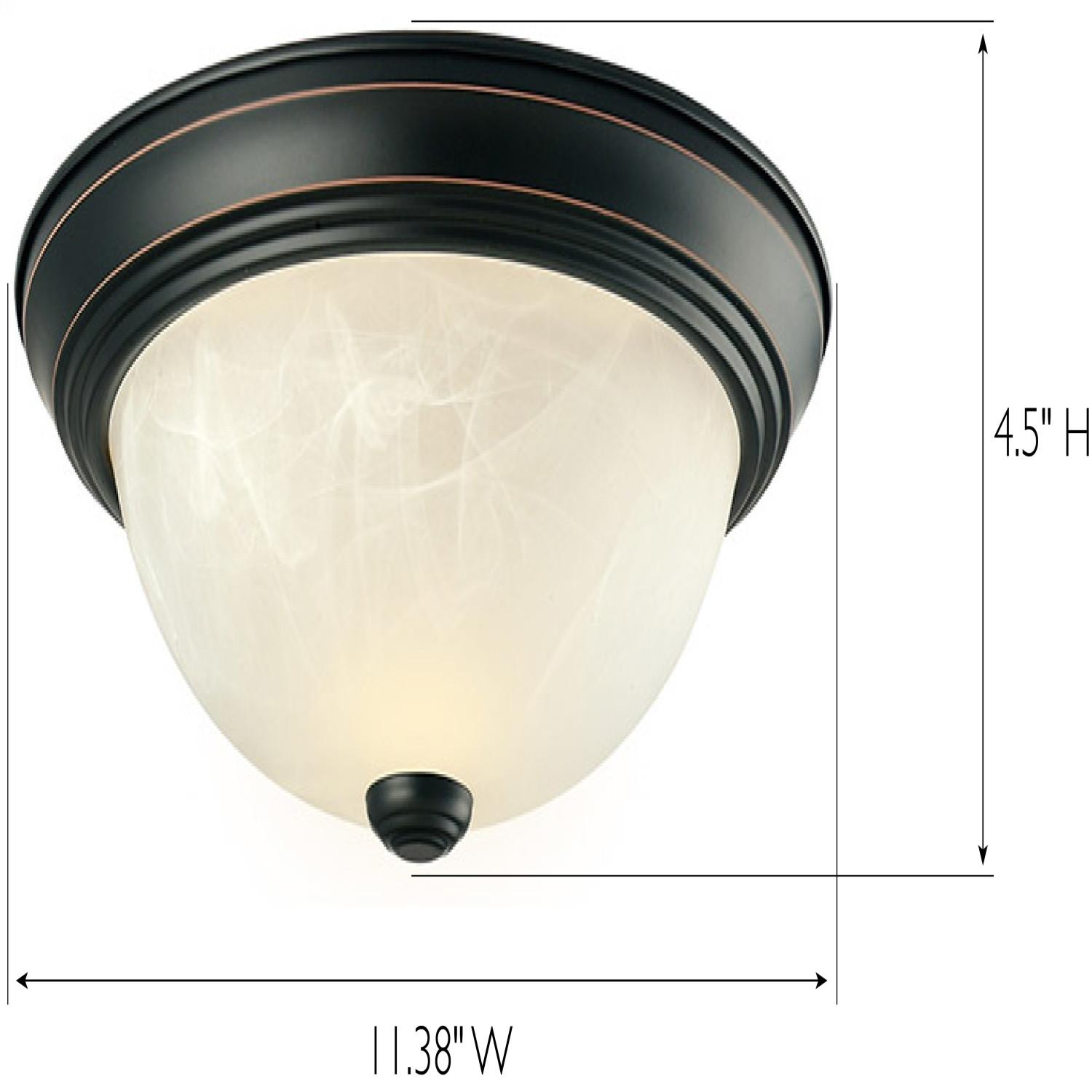 Traditional Ceiling 2 Light Oil Rubbed Bronze 2 Pack Lighting