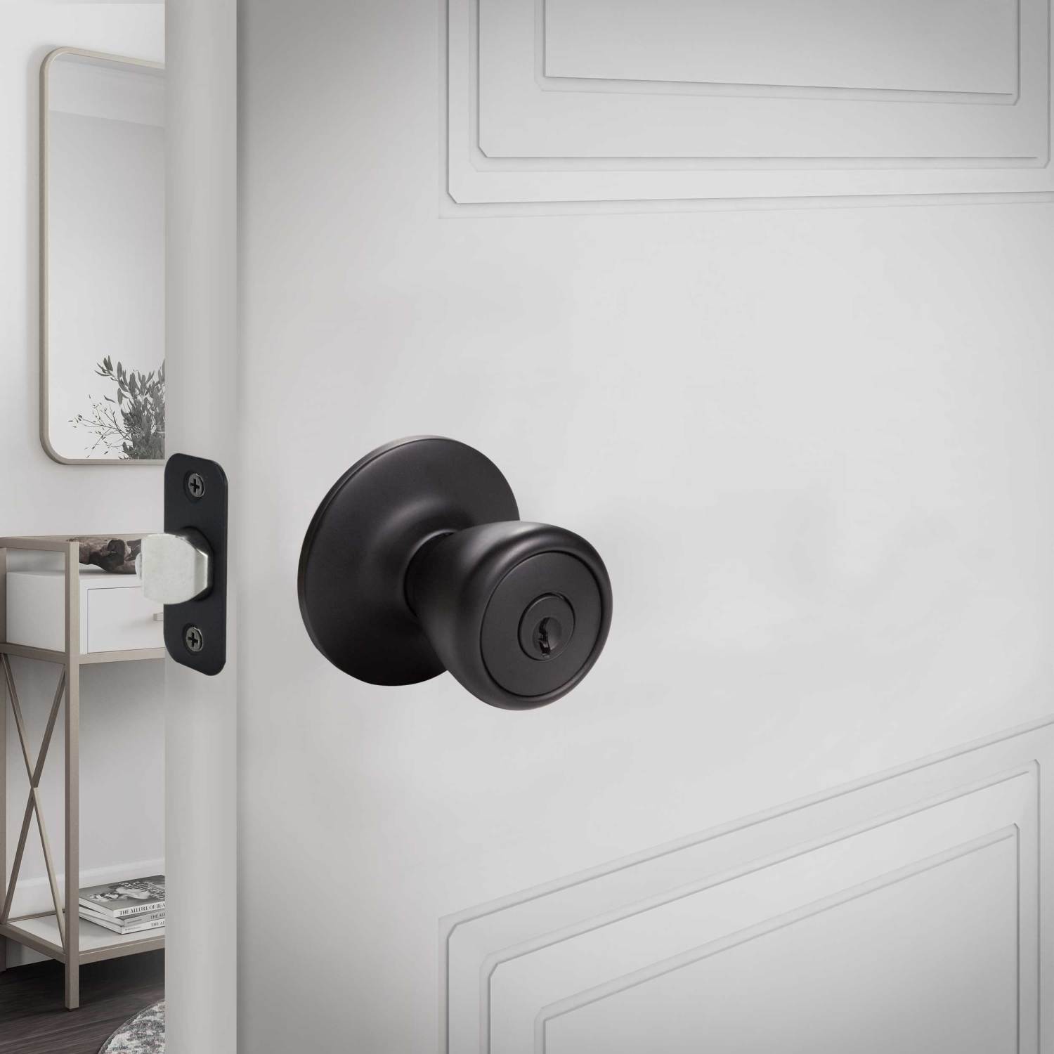 Tulip Keyed Entry Door Knob Matte Black ǀ Hardware & Locks ǀ