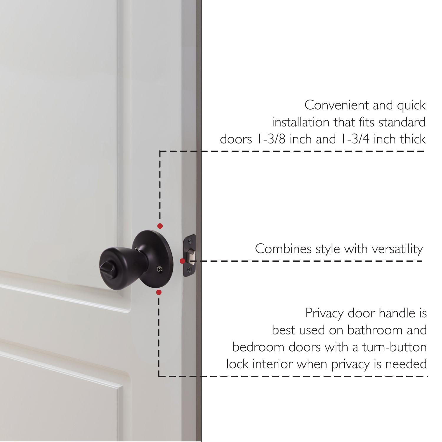 Tulip Privacy Door Knob Matte Black ǀ Hardware & Locks ǀ Today's Design  House