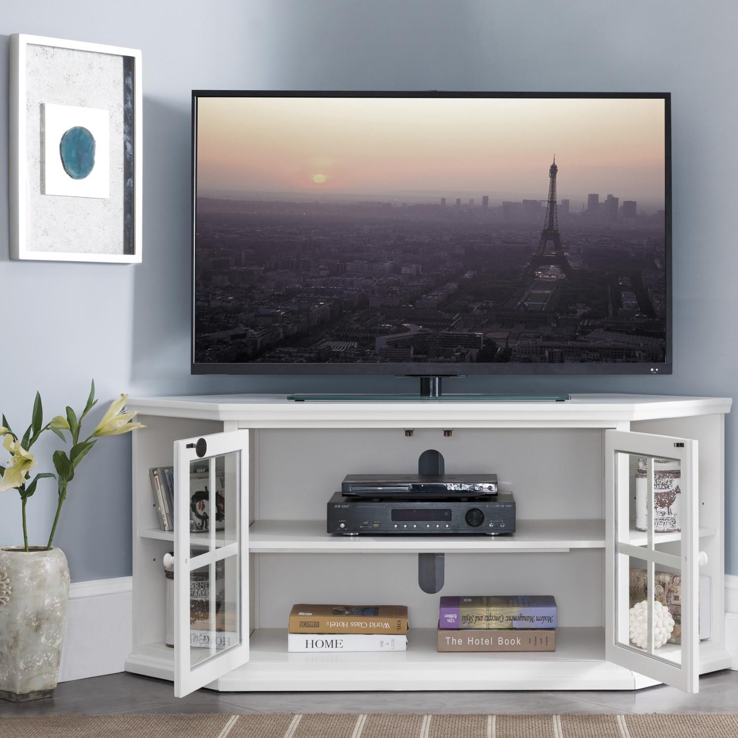 White corner tv stand for 65 inch tv discount