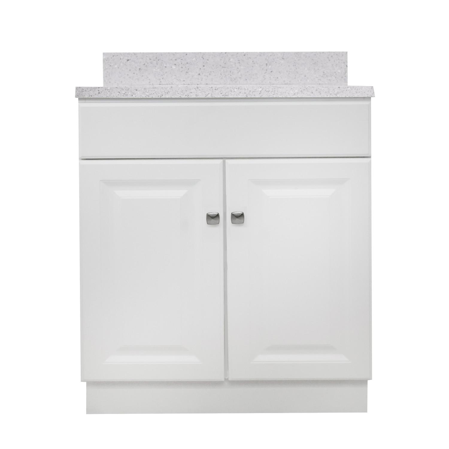 Vanity Combo Wyndham RTA Base White Quartz Flint 31 Inch ǀ Bath ǀ Today