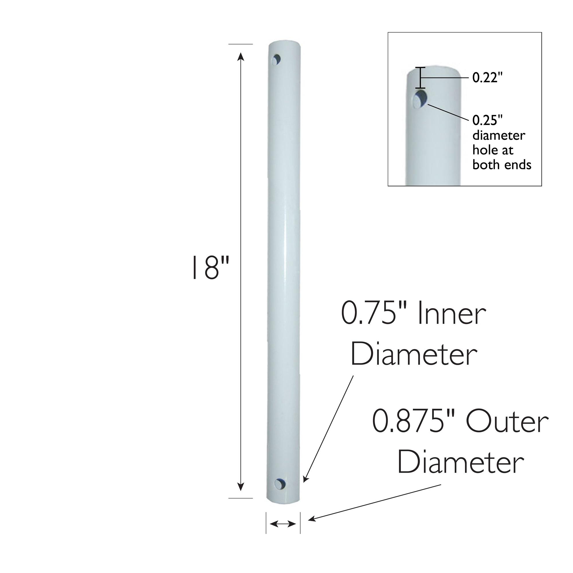 Downrod 18 Inch Ceiling Fan White ǀ Lighting & Ceiling Fans ǀ Today's
