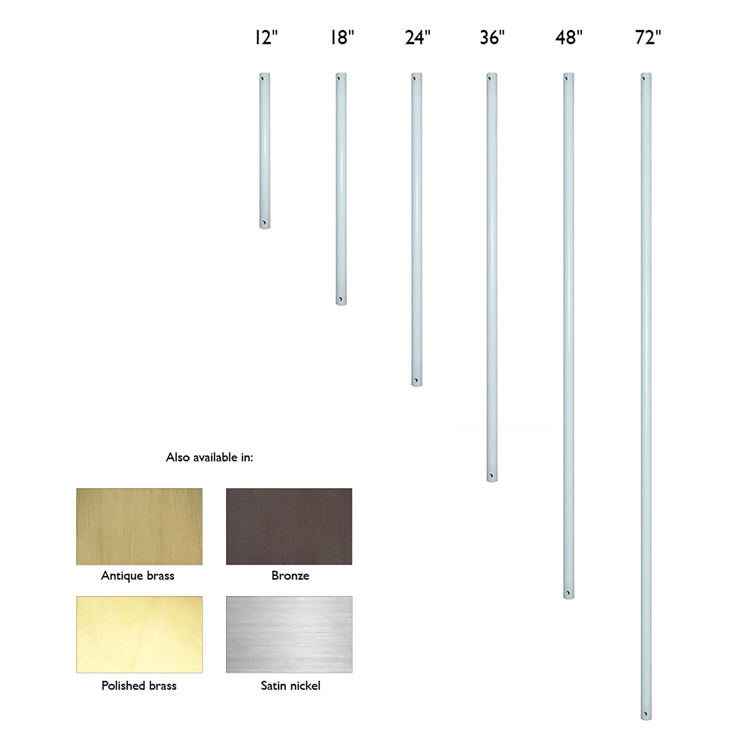 Downrod 18 Inch Ceiling Fan White ǀ Lighting & Ceiling Fans ǀ Today's