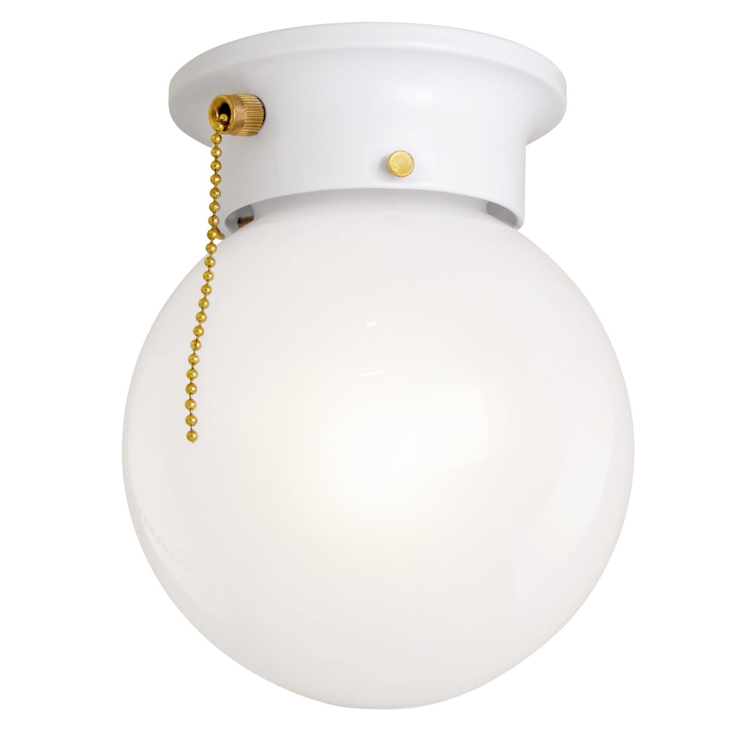 Design House 510040 1-Light Flush Mount Ceiling Light, White