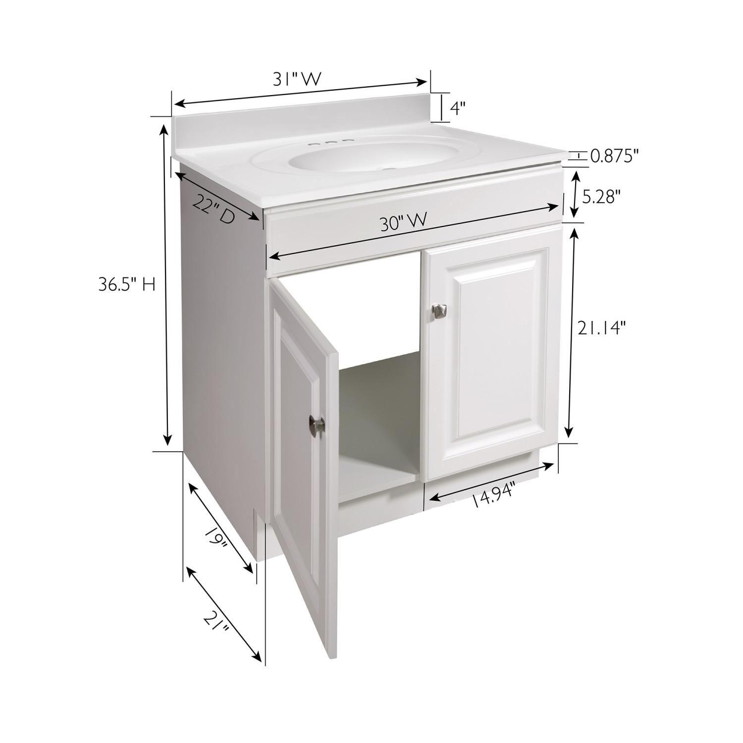 Wyndham 31 Inch Cultured Marble White Top Vanity Bath Today s